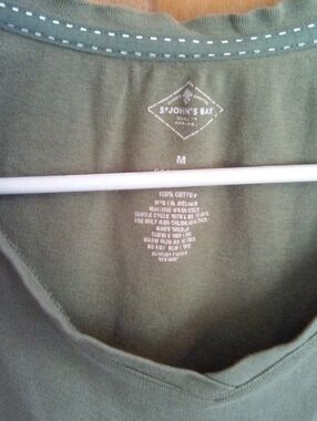 St. John's Bay Olive Green Scoop Neck Tee